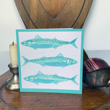 Load image into Gallery viewer, THREE MACKEREL - folded card
