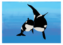 Load image into Gallery viewer, ORCAS - folded card
