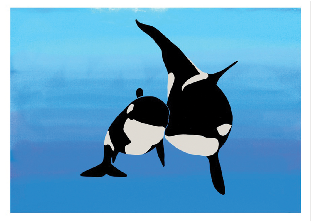 ORCAS - folded card