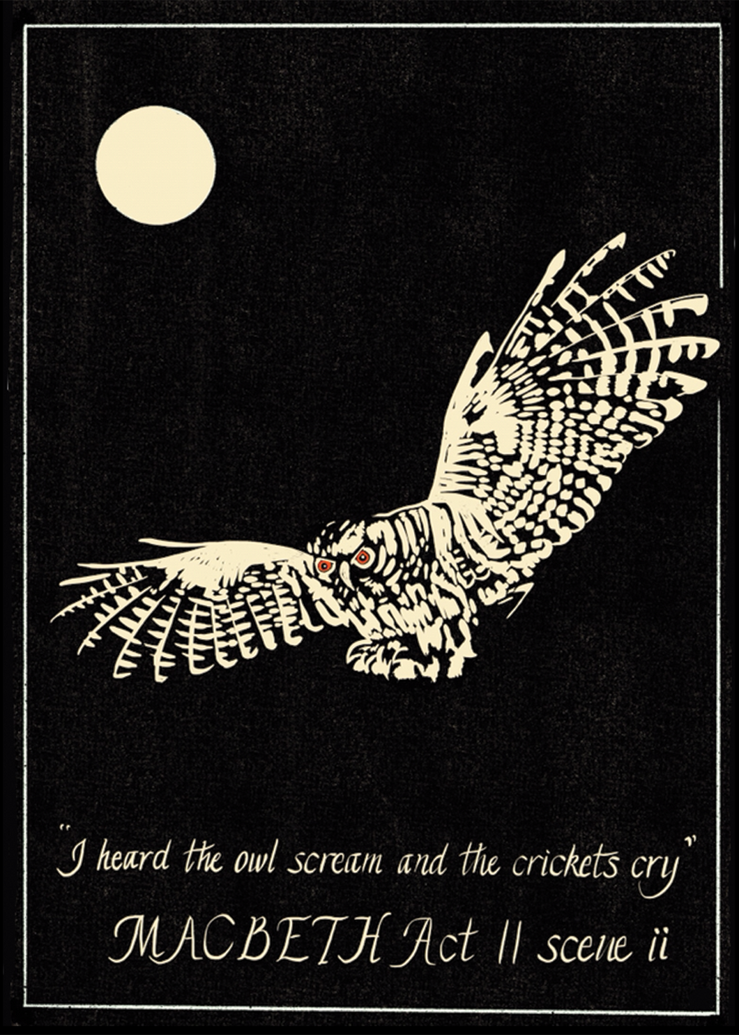 I HEARD THE OWL SCREAM AND THE CRICKETS CRY - card