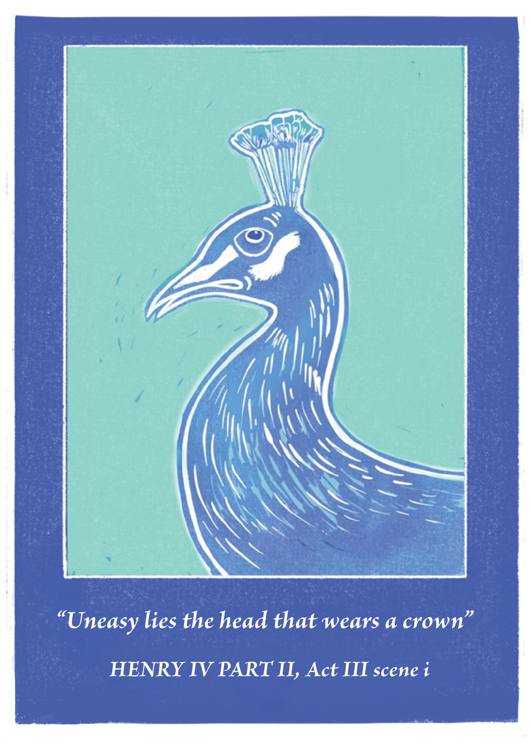 UNEASY LIES THE HEAD THAT WEARS A CROWN - folded card