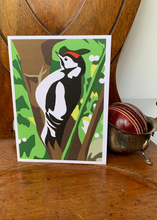Load image into Gallery viewer, WOODPECKER - folded card
