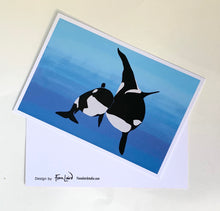 Load image into Gallery viewer, ORCAS - pack of five postcards
